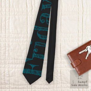 Cravate Giant Friday Blue on Black