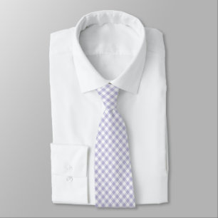 Cravate Gingham Violet Lavande