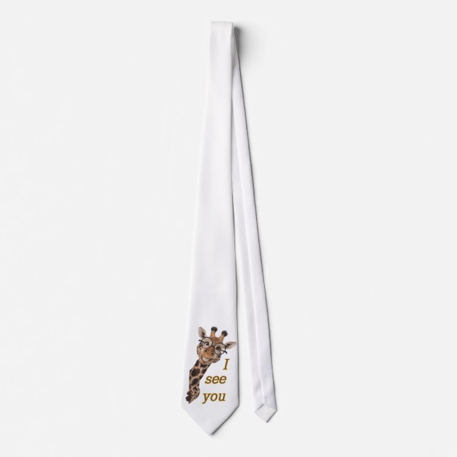 Cravate Giraffe.Text.Je vous vois (Devant)