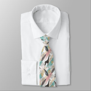 Cravate Giraffe Whimsical Polka Dot Motif - Pastel
