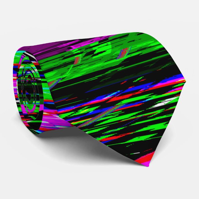 Cravate glitch print (Roulé)