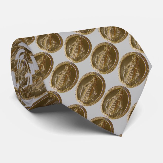 Cravate gloire à la médaille miraculeuse (Roulé)