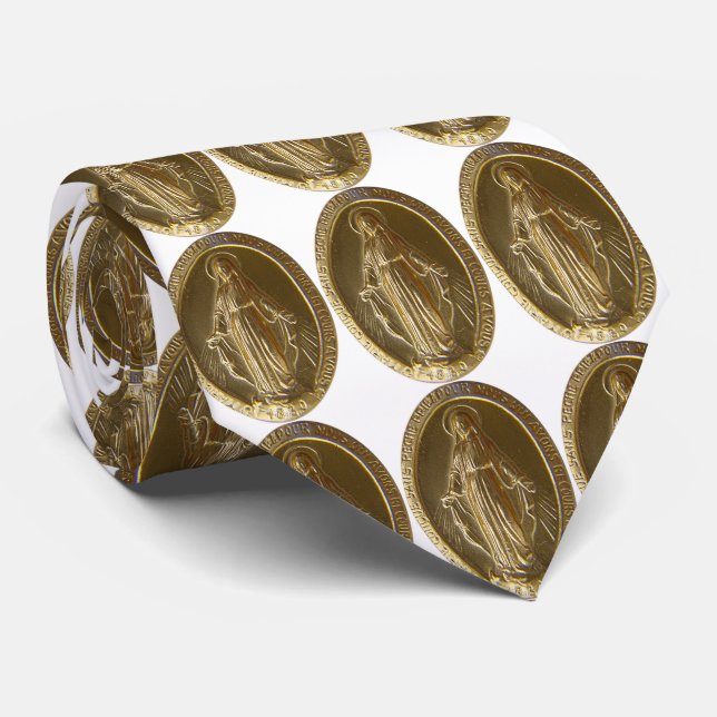 Cravate gloire à la médaille miraculeuse (Roulé)