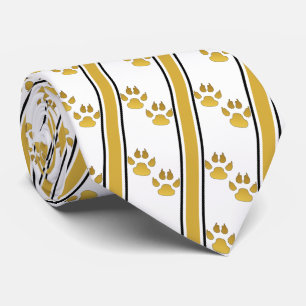 Cravate Gold Animal Claw Imprime Équipe Sports Necktie