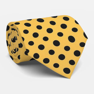 Cravate Gold & Black Polka Dot