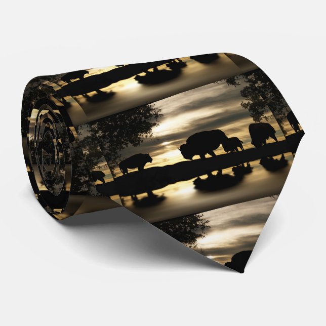 Cravate Gold Buffalo (Roulé)