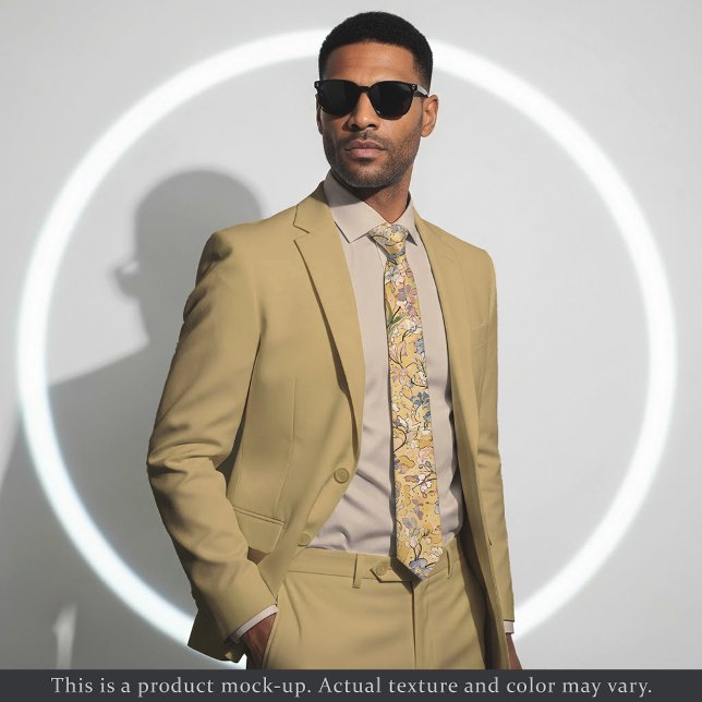 Cravate Golden Impressionist Floral Necktie (Créateur téléchargé)