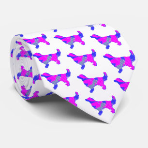 Cravate Golden Retriever Chien rose Silhouette blanc Cou