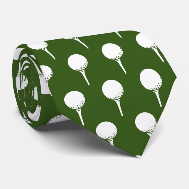 Cravate Golf Player Tee Green (Roulé)