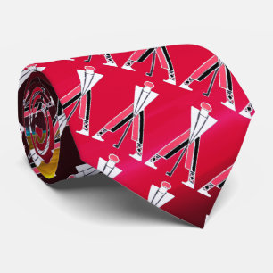 CRAVATE GOLFER BURGUNDY BLANC STYLISÉ, JOUEURS DE GOLF