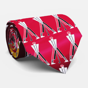 CRAVATE GOLFER BURGUNDY BLANC STYLISÉ, JOUEURS DE GOLF
