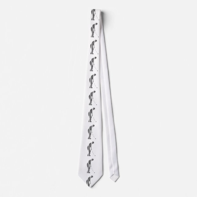 Cravate GOLFEUR CODE BARRE Golf Golfing Sports Pattern Des (Devant)