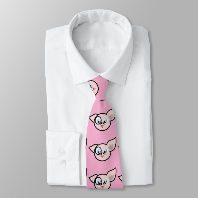 Cravate Goofy Pig souriant Thunder_Cove (Attaché)