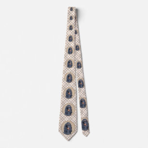 Cravate Gordon Setter Peinture - Joli art original chien