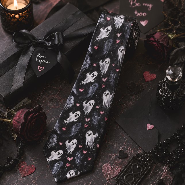 Cravate Gothiques Saint-Valentin Fantômes & Cœurs (Créateur téléchargé)