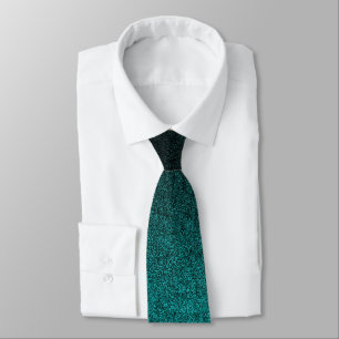 Cravate Gradient Aqua et Parties scintillant noire