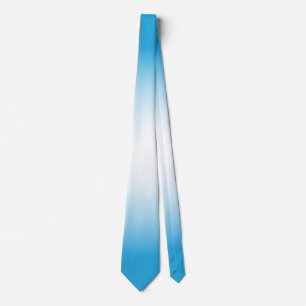 Cravate Gradient White Light Blue Neck Tie
