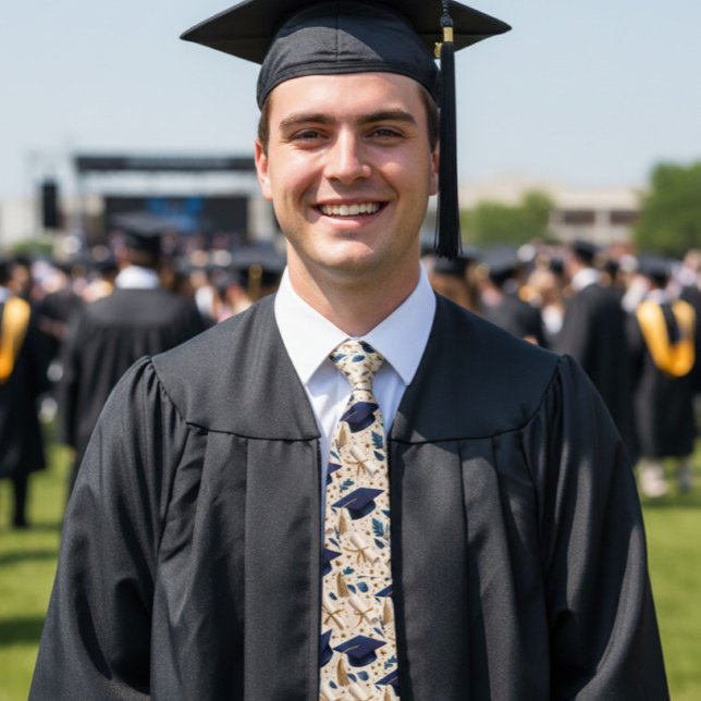 Cravate Grads Caps And Diplomas  (Créateur téléchargé)