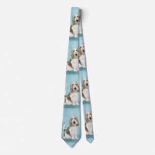 Cravate Grand Basset Griffon Vendeen - Art original de chi