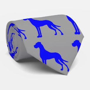 Cravate Grand Danois bleu