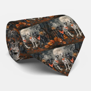 Cravate Grand Danois Halloween Effrayant