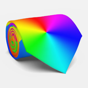Cravate Grand motif d'arc-en-ciel