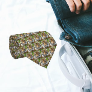 Cravate Grand Motif de tigre de chat