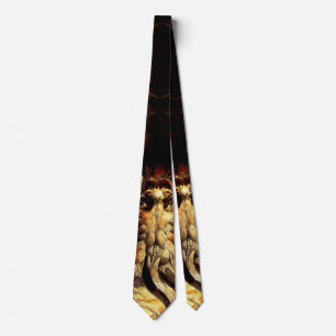 Cravate Grand Tissu Dragon Rouge