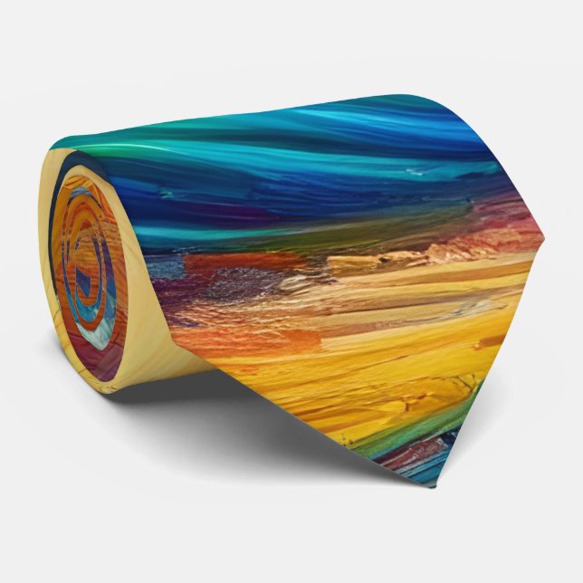 Cravate Grande vague, vague au large de Kanagawa v4 (Roulé)