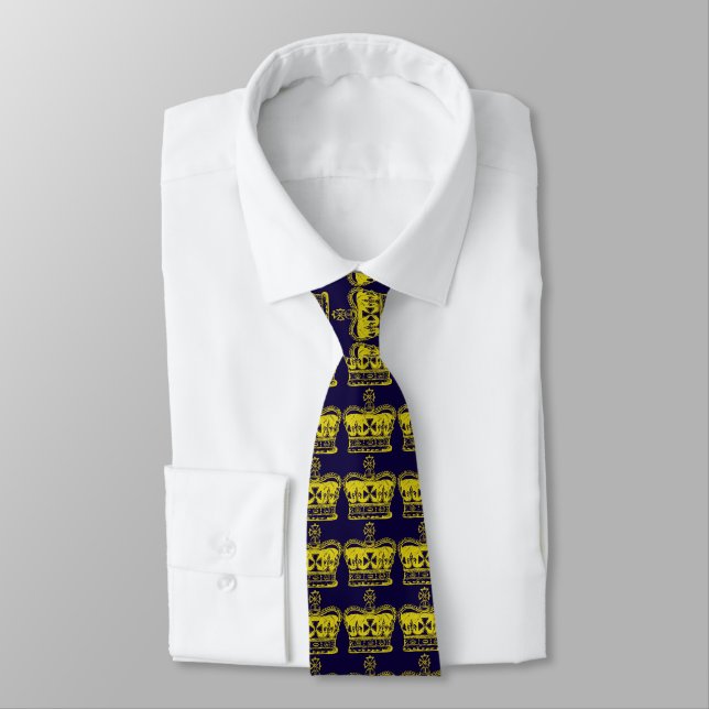 Cravate Graphisme Couronne Royale (Attaché)
