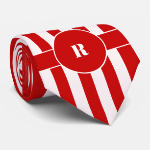 Cravate Gras rouge et blanc avec pointeur Polka