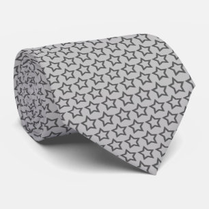 Cravate Gray Hollow Star Motif sur le cou Arrière - plan