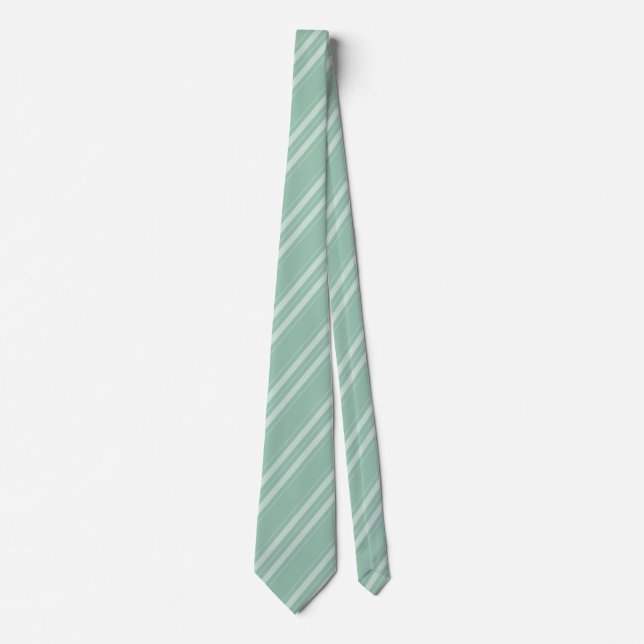 Cravate Grayed Jade Diagonal Stripes Formelles (Devant)
