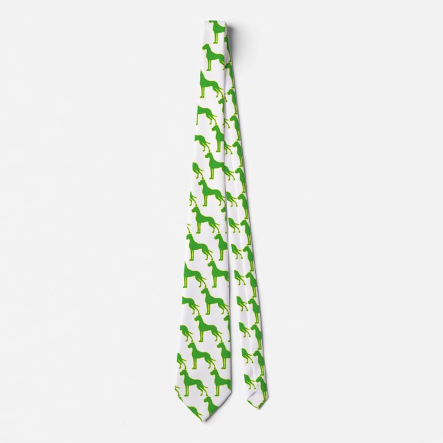 Cravate Great Dane Tie Green green/green  (Devant)