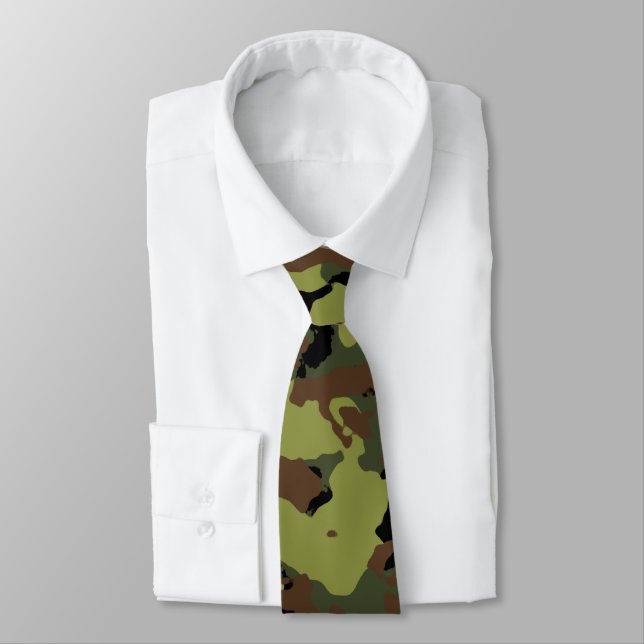 Cravate Green Camouflage (Attaché)