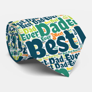 Cravate Green Text Meilleur papa jamais