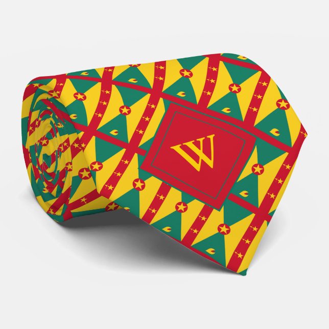 Cravate GRENADA Christian Scripture J3:16 Monogramme (Roulé)