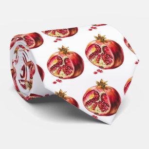 Cravate Grenade de fruit aquarelle tendance moderne