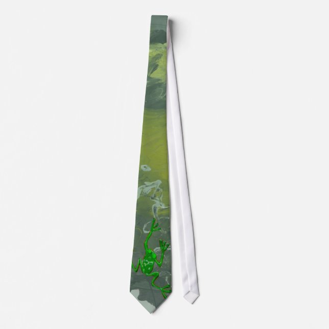 Cravate GRENOUILLE VERTE par SHARON SHARPE (Devant)