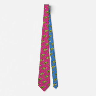 Cravate Grenouille verte vintage - Livre rose et bleu