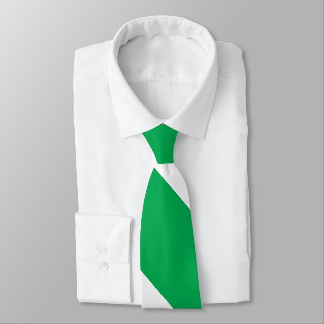 Cravate Grève de l'université verte et blanche (Attaché)