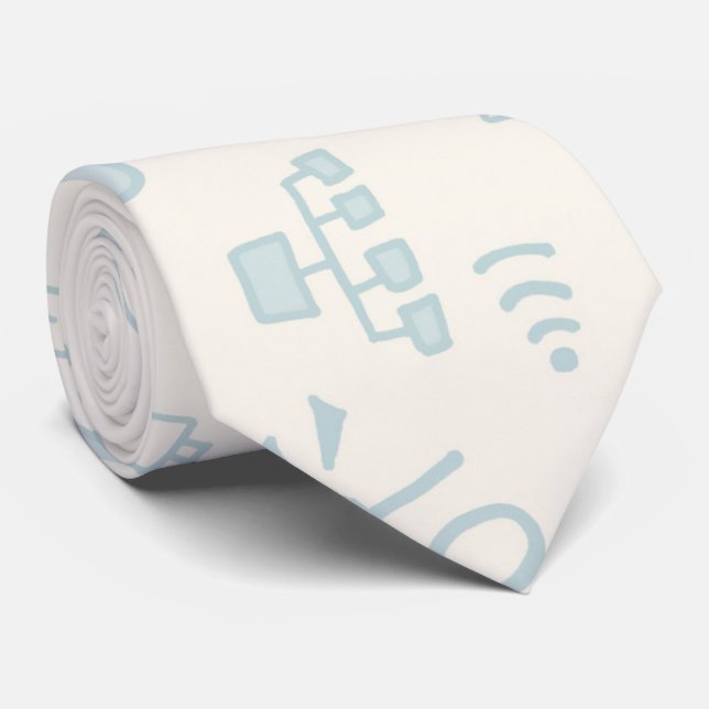 Cravate Gribouillages Internet (Roulé)