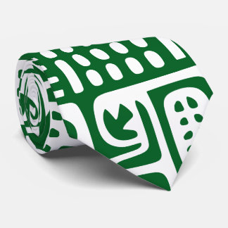Cravate gribouillis vert et blanc de 7