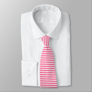 Cravate Grilles roses et blanches chaudes
