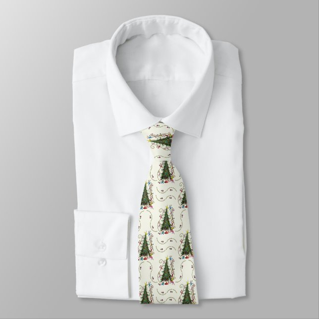 Cravate Grinch Classique | Sapin de Noël (Attaché)