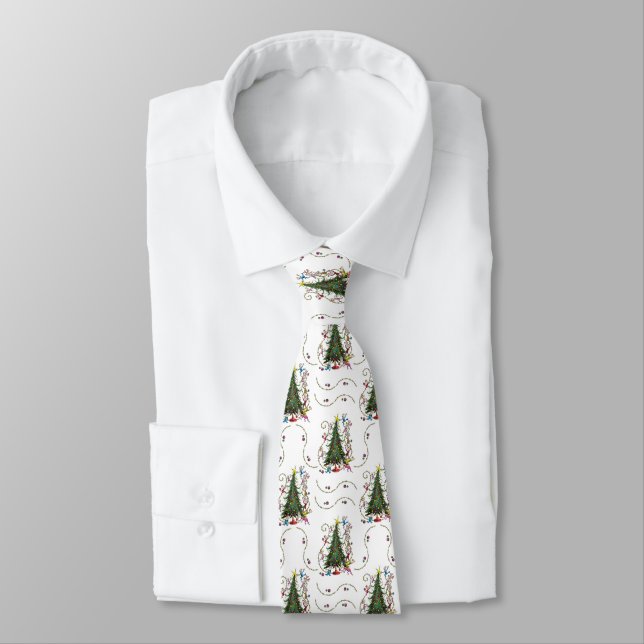 Cravate Grinch Classique | Sapin de Noël (Attaché)