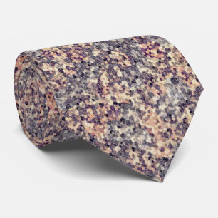 Cravate Gris, beige, géométrique 