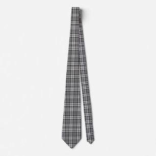Cravate Gris Blackwatch Tartan Design Plaid