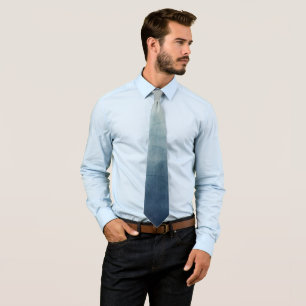 Cravate gris bleu
