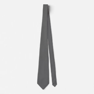 Cravate Gris, couleur unie gris charbon